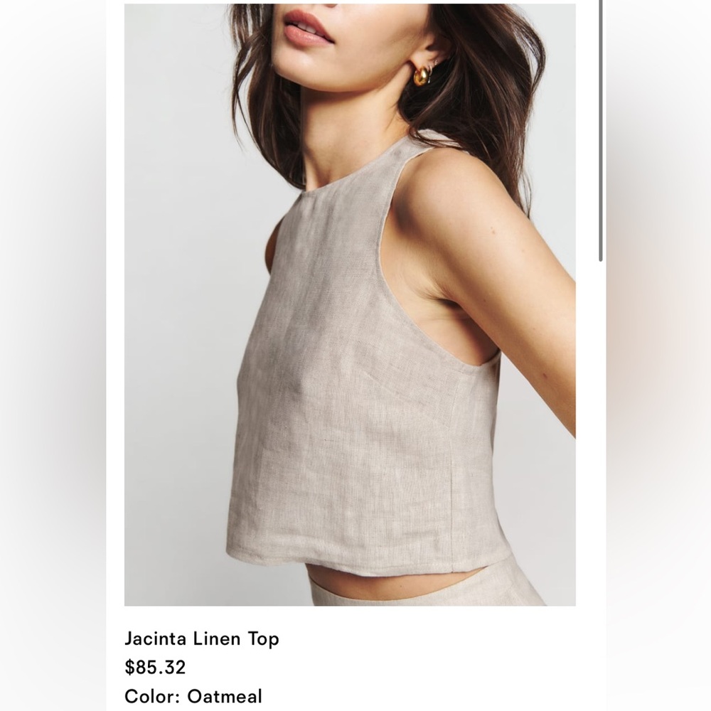 Reformation Jacinta Linen Top
